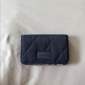 Vera Bradley Black Quilted Key Card Holder